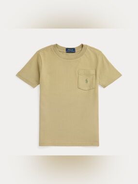 Polo Ralph Lauren Boys Cotton Jersey Pocket Tee in Luxury Tan - Med (10-12)